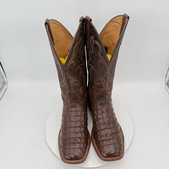 Horse Power HP Men Size 11D 1070 Brown Crocodile Leather Western Cowboy Boot - Picture 3 of 15